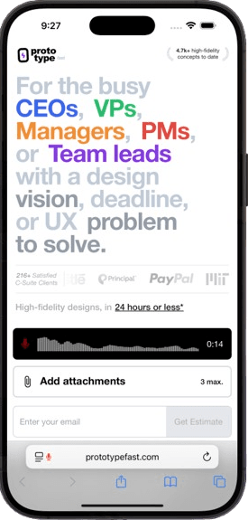 Prototype Fast - AI-Powered Rapid Prototyping Solution screenshot 1